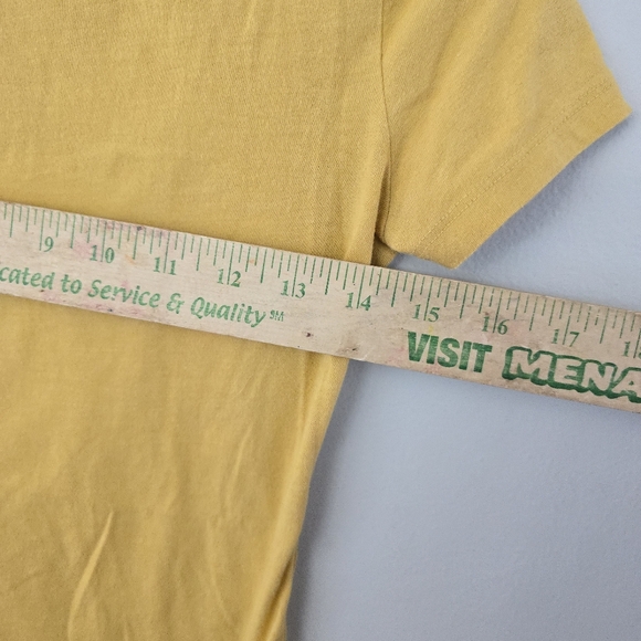 Aeropostale New York Fitted T-Shirt Yellow Women's S - Juniors - Picture 6 of 8
